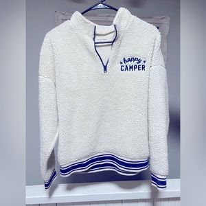 Grayson Threads Happy Camper Sherpa Sweatshirt.